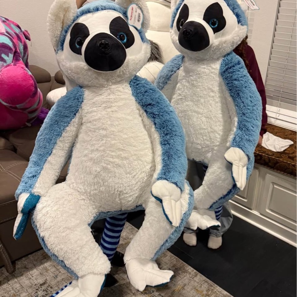 Blue and White Lemur Plush Toy